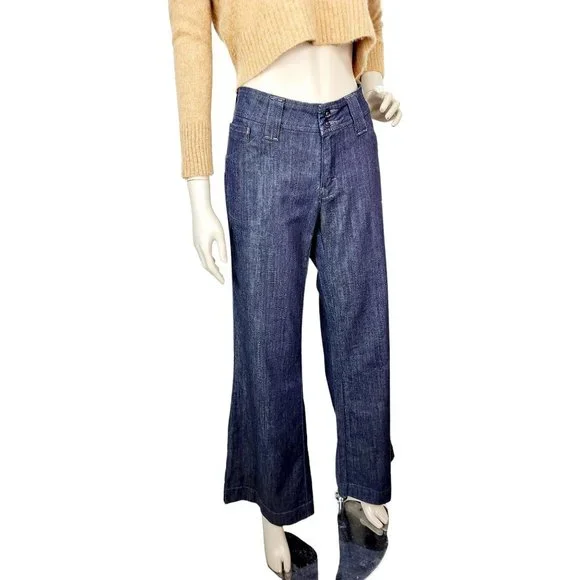 Levi's Dark Wash High-Waisted High Loose Flare Denim Bell Bottom Jeans W…